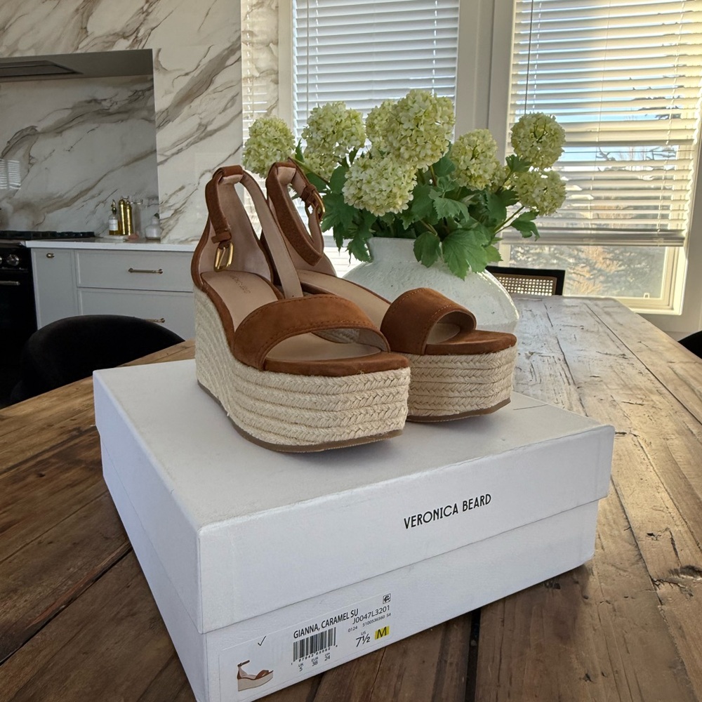 Veronica Beard Brown Platform Sandals
